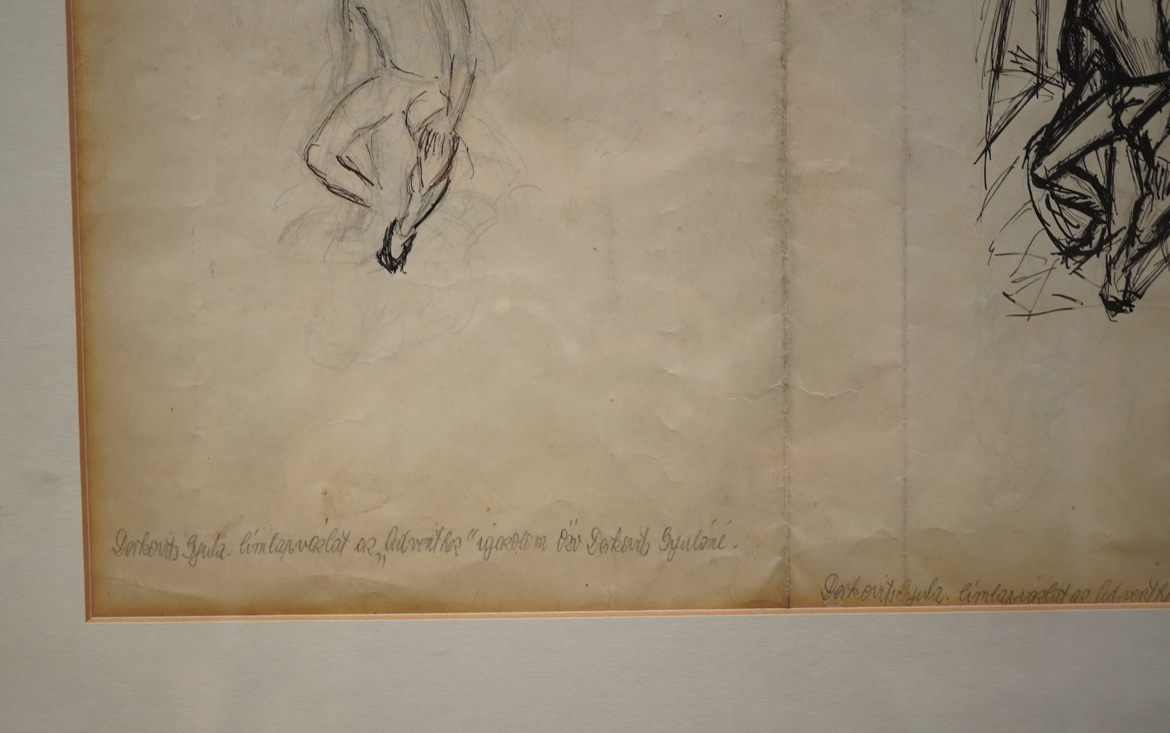 Gyula Derkovits, Hungarian (1894-1934), Figural sketches